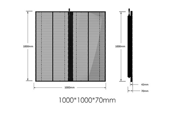 Yüksek Parlaklık İç Mekan Dış Mekan SMD P2.84 P20 Tam Renkli Video Duvar Camı LED Mesh