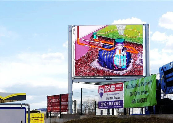 Açık P10mm Sabit Kurulum 800x1200mm Su Geçirmez alüminyum Kabin Dış Sokak Led Ekran Için LED Ekran