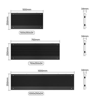 Alüminyum Kabine İçerideki LED Ekranı P1.56 P1.95 P2.5 P2.6 P2.9 P3.91, 500x250/750x250/1000x250 mm, sergiler ve perakende ekranları için