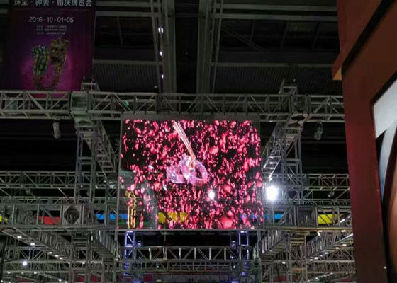 Kapalı P10 Şeffaf LED Ekran Cam Video Duvar Hafif 9216 Dos / Metrekare