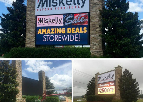 IP65 RGB Statik Dış Mekan LED Billboard P20 Okul için Tam Renkli LED Ekran