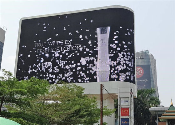 DIP346 P10 Kavisli LED Ekran Tam Renkli Açıkhava Reklamcılığı Ekran 10000 Dos / Metrekare